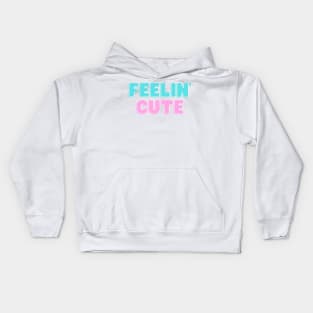 Feelin' Cute Floral Elegance Kids Hoodie